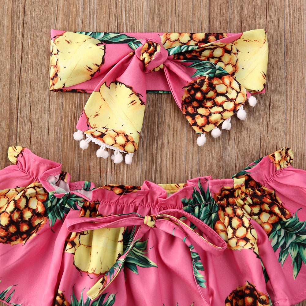 Girl's Baby Print Onesie With Tassel