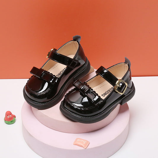 Girls Leather Single Baby Princess Shoes