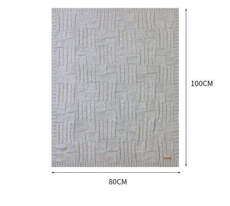 Men's And Women's Baby Solid Color Knitted Blanket Windproof Cover Quilt
