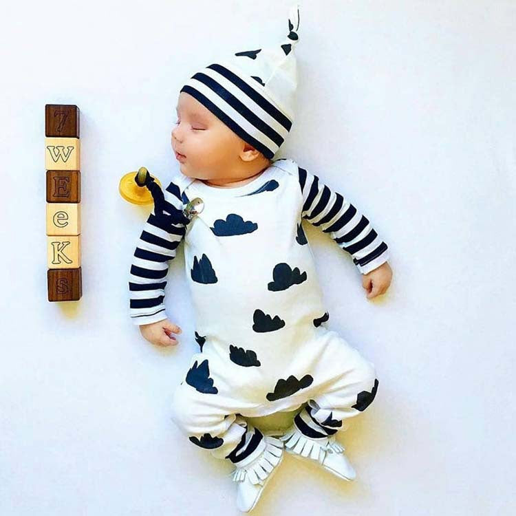 Spring and Autumn wear baby onesie long sleeves