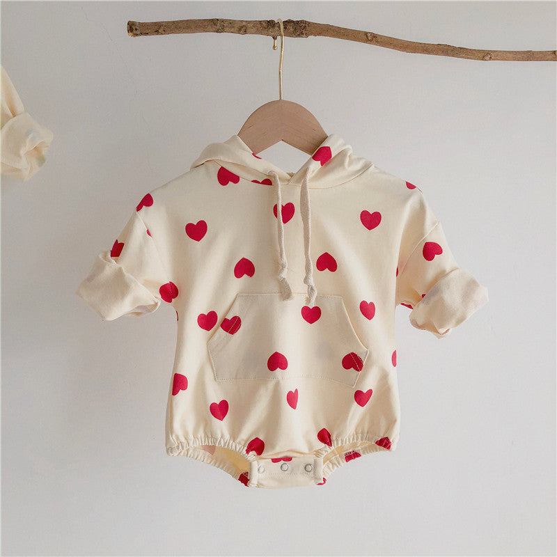 Love Bag Fart Romper Male And Female Baby Foreign Style Jumpsuit