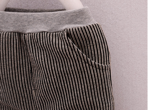 2021 spring and autumn new boys and girls zipper striped trousers suit children's suit