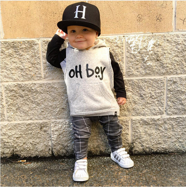 Children's Suits, Baby Clothes, Boys' Spring And Autumn Long-Sleeved Pants 2-Piece Suit