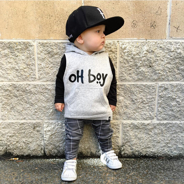 Children's Suits, Baby Clothes, Boys' Spring And Autumn Long-Sleeved Pants 2-Piece Suit