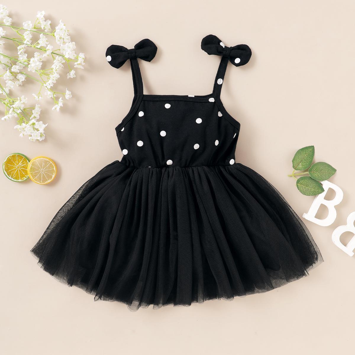 Western Polka Dot Bouffant Net Gauze Skirt Female Baby Fashion