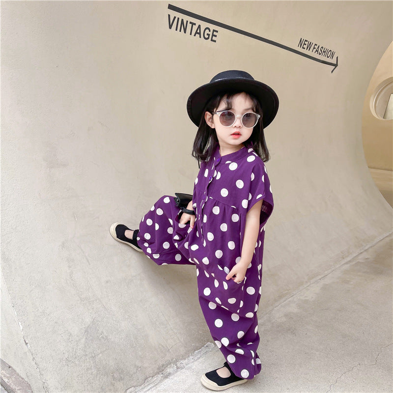 Baby Sleeveless Loose And Comfortable Overalls