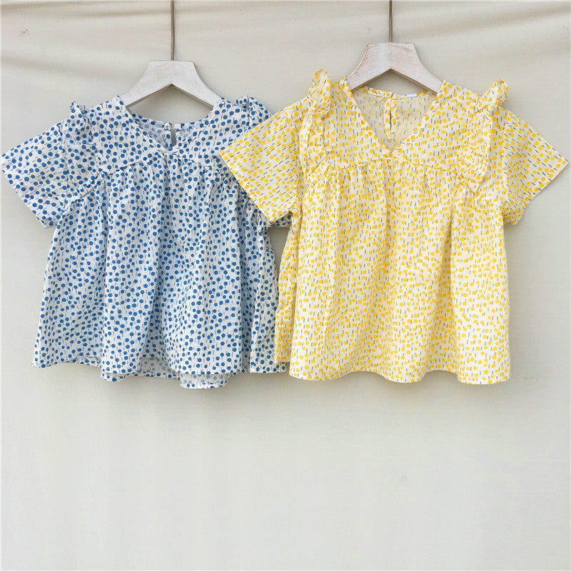 Cotton short sleeve baby shirt