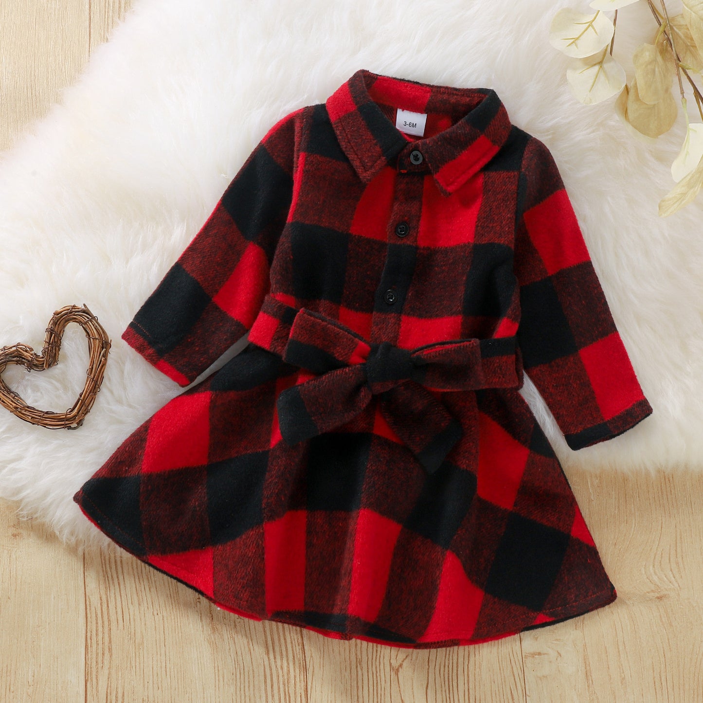 Black And Red Plaid Baby Dress