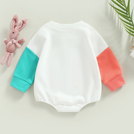 New Baby Sleeve Patchwork Romper
