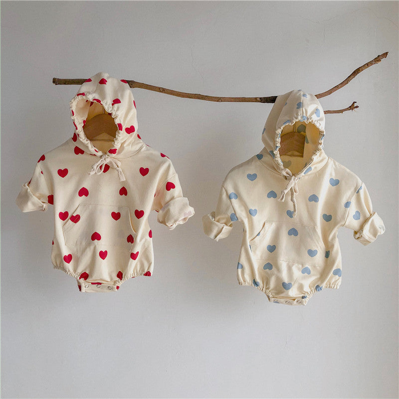Love Bag Fart Romper Male And Female Baby Foreign Style Jumpsuit