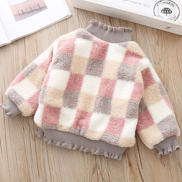 Winter clothes plus fleece sweater girls thicken warm