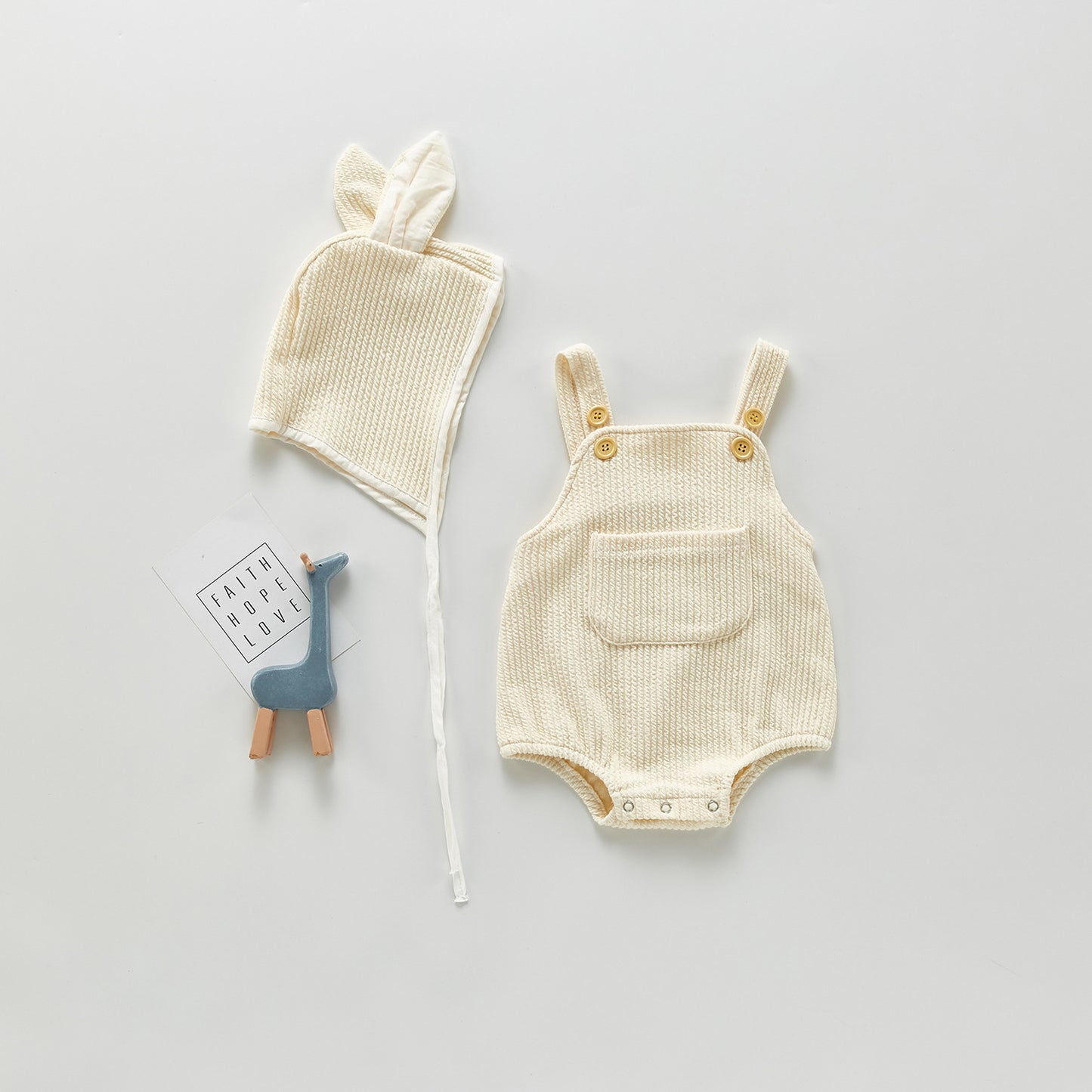 Baby Jumpsuit With Hood Strappy Romper
