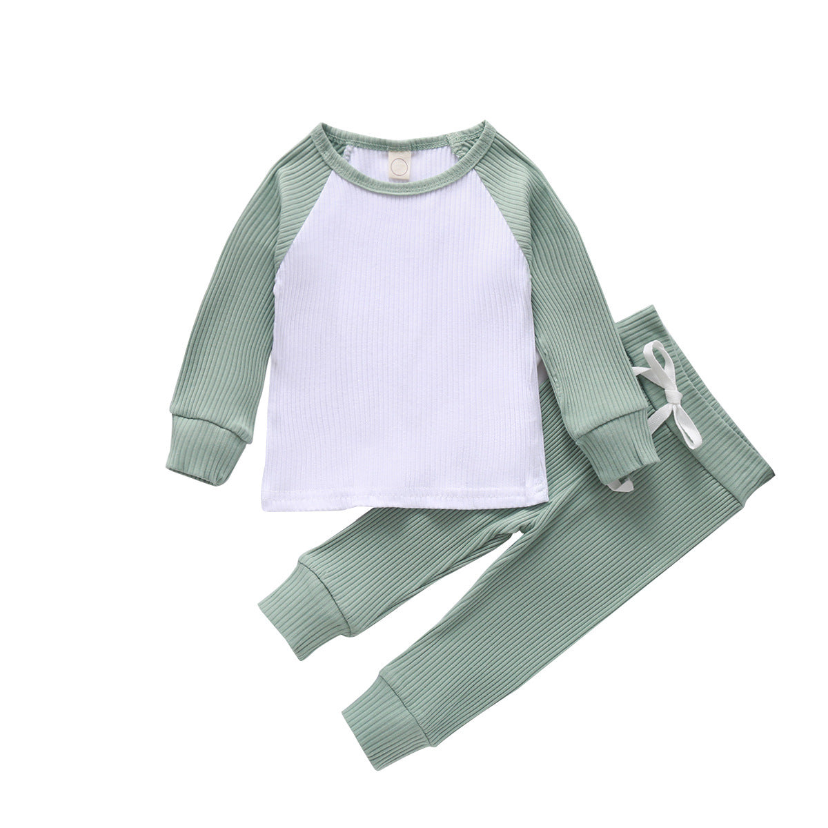 Baby Six-color Long-sleeved Top And Pants Suit