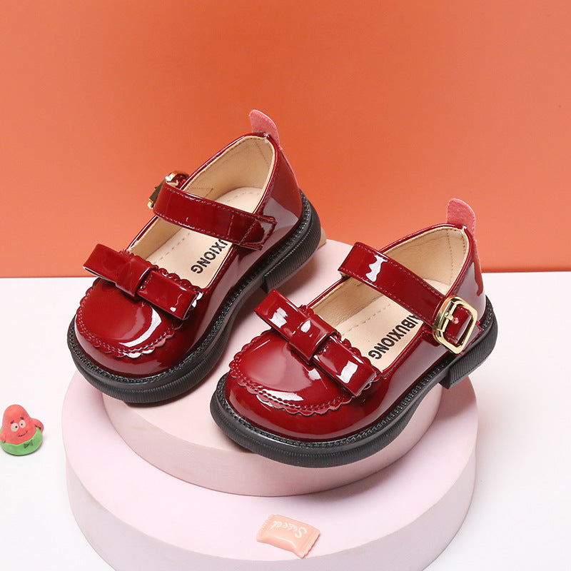 Girls Leather Single Baby Princess Shoes