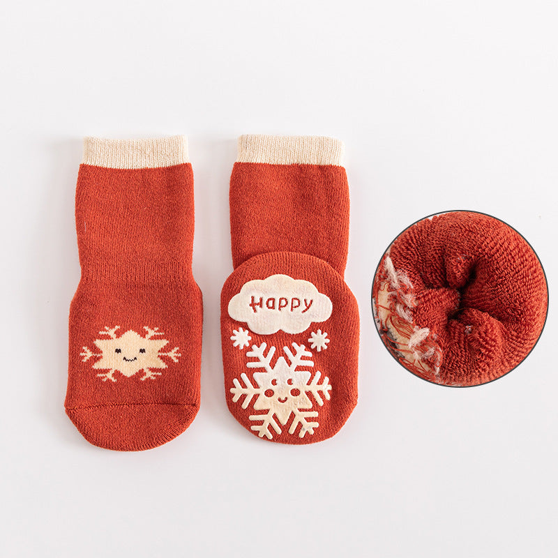 Autumn And Winter Baby Socks Terry Thickened To Keep Warm