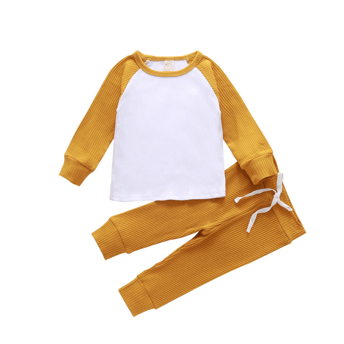 Baby Six-color Long-sleeved Top And Pants Suit