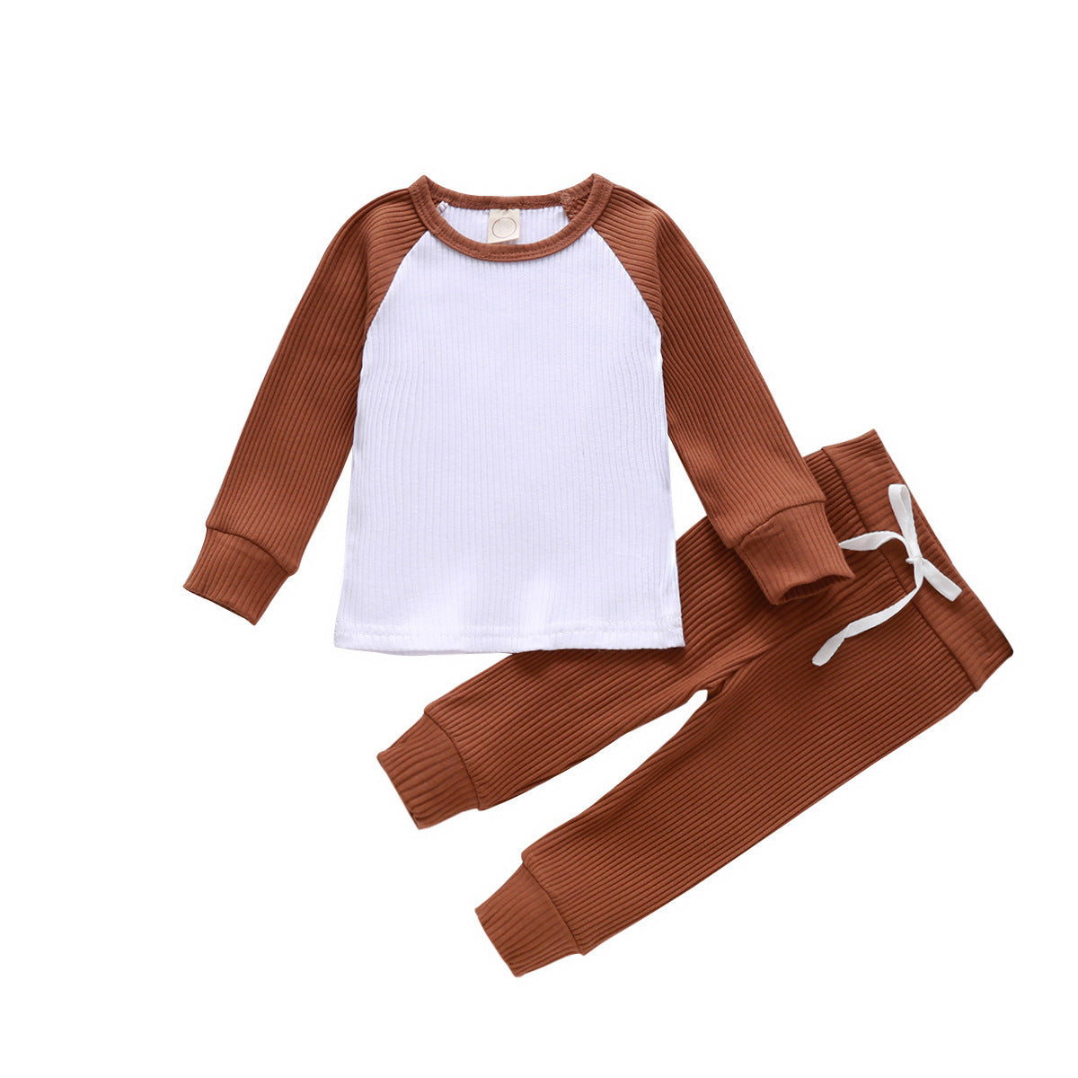 Baby Six-color Long-sleeved Top And Pants Suit