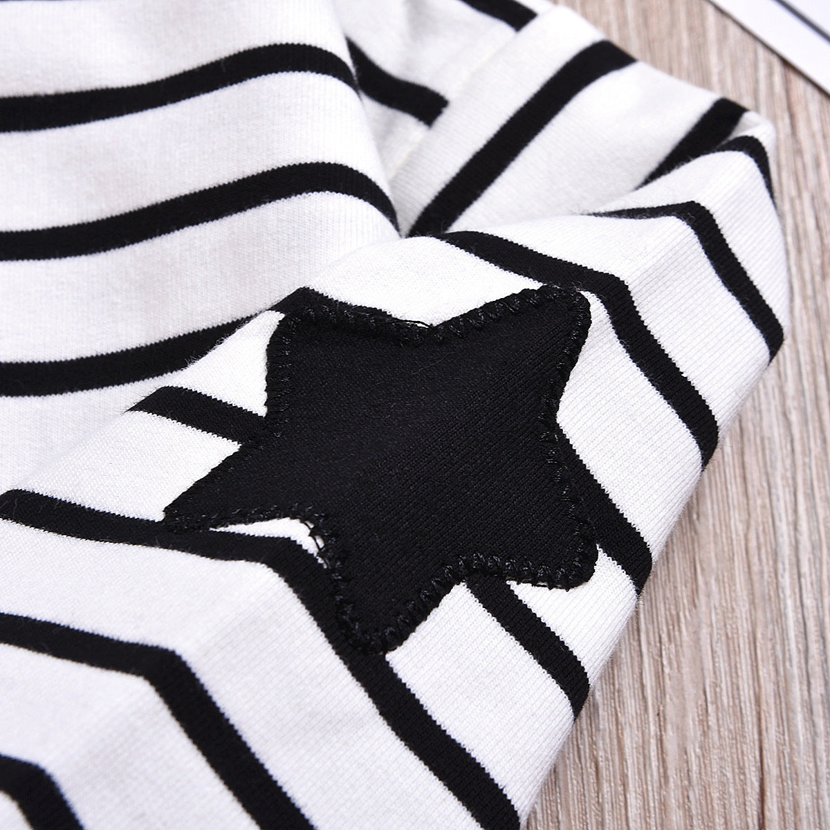 Children's Striped Suit Five-star Embroidery Trend Baby Cotton Suit