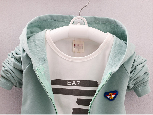2021 spring and autumn new boys and girls zipper striped trousers suit children's suit