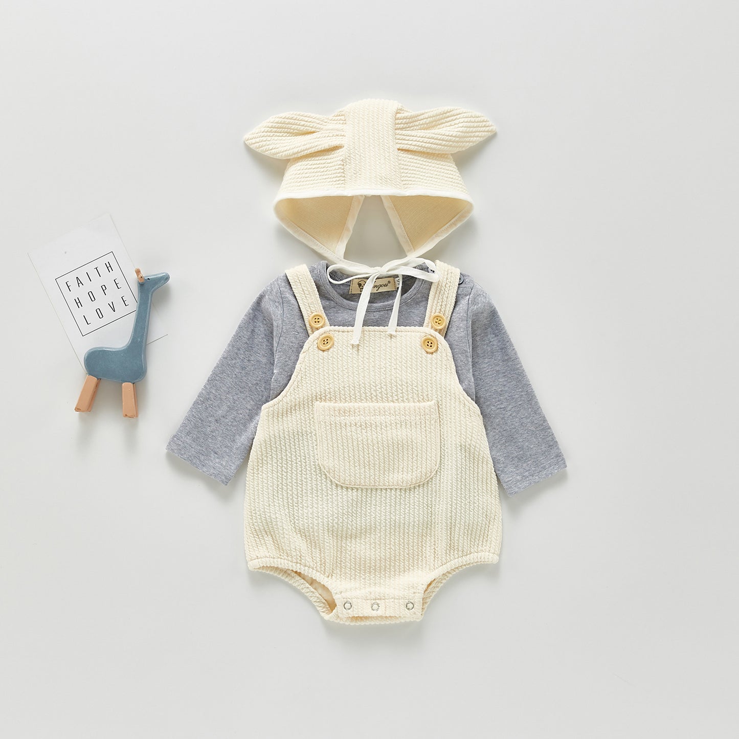 Baby Jumpsuit With Hood Strappy Romper
