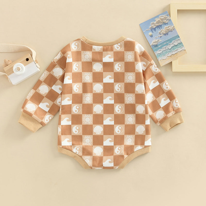 Summer New Baby Plaid Jumpsuit Casual