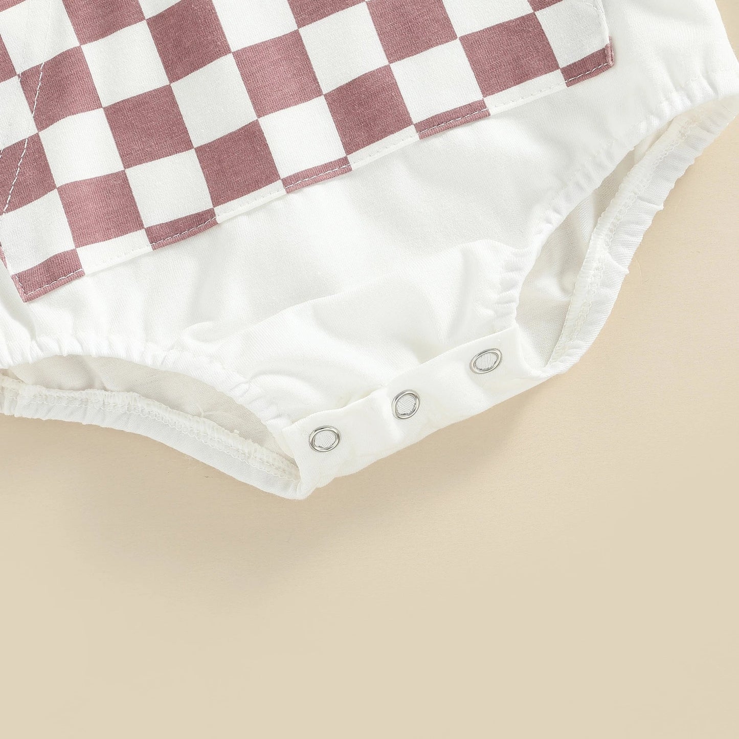 European And American Baby Children's Plaid Print Hooded Romper