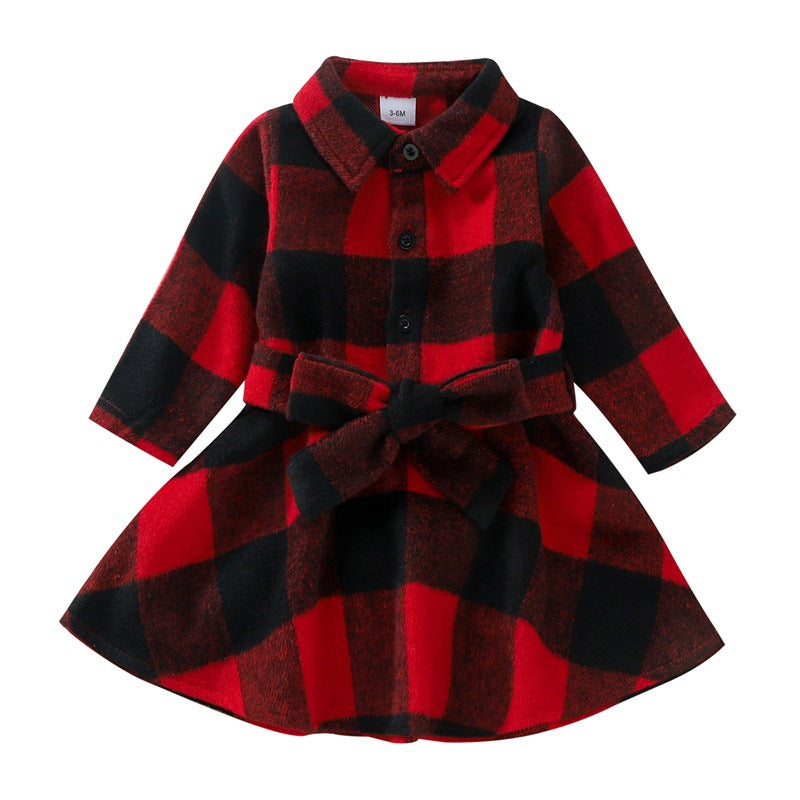 Black And Red Plaid Baby Dress