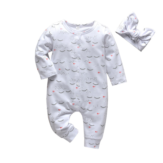 Cute Baby Girl Casual Floral Jumpsuit