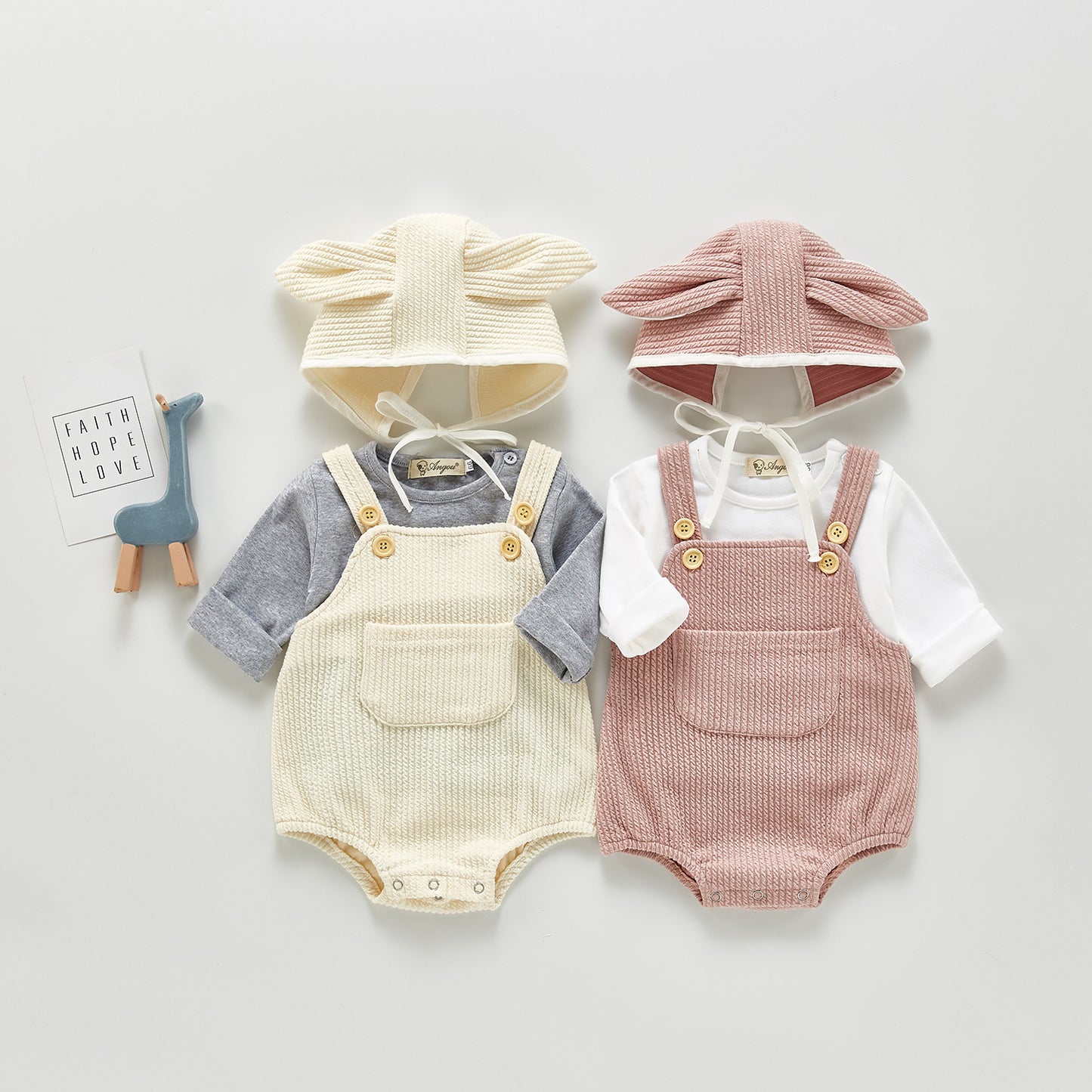 Baby Jumpsuit With Hood Strappy Romper