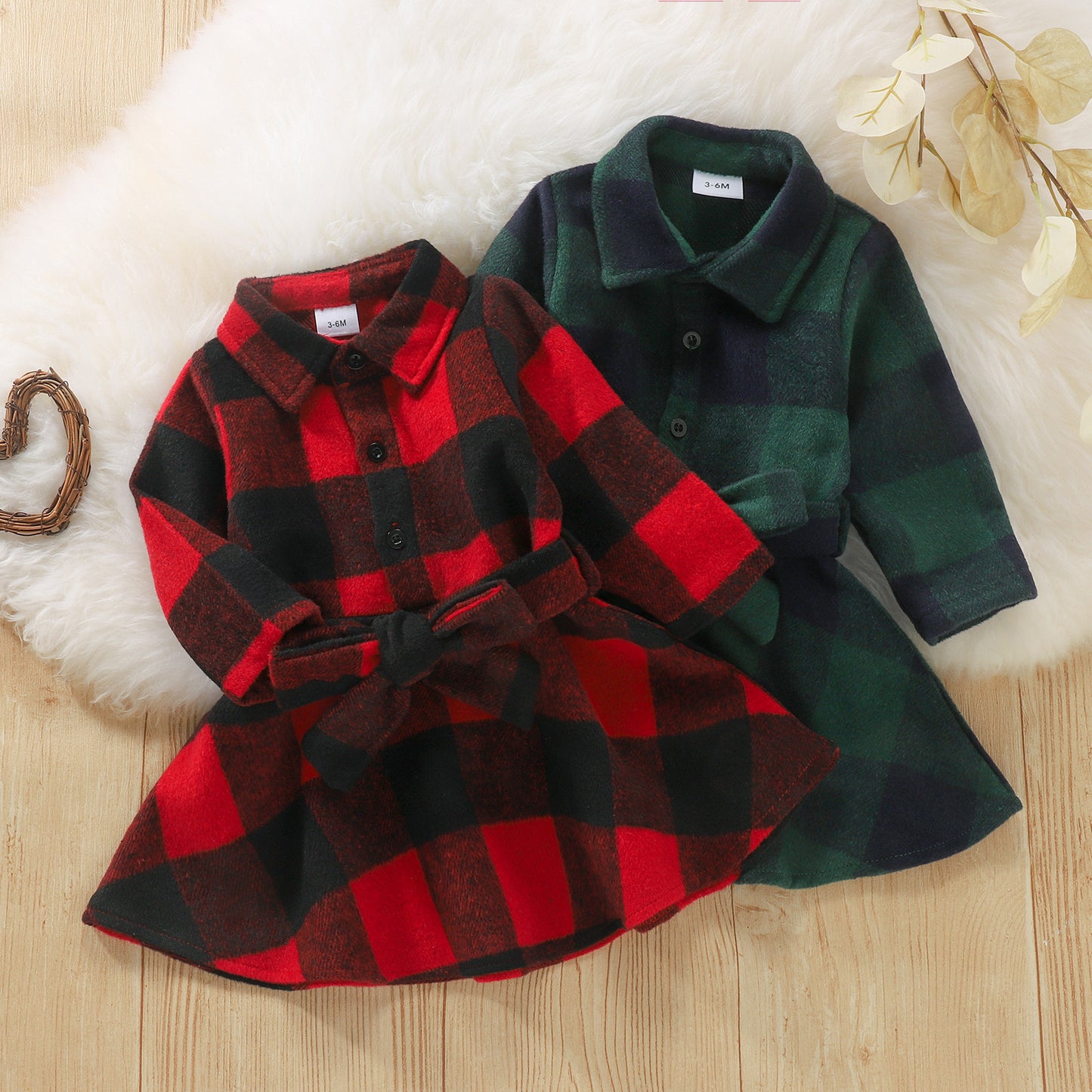 Black And Red Plaid Baby Dress
