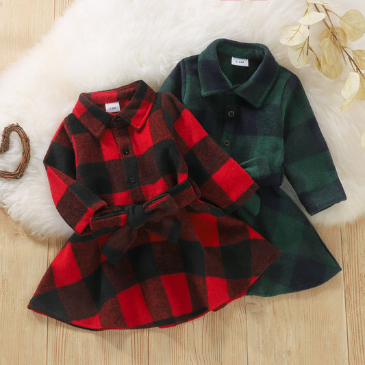 Black And Red Plaid Baby Dress