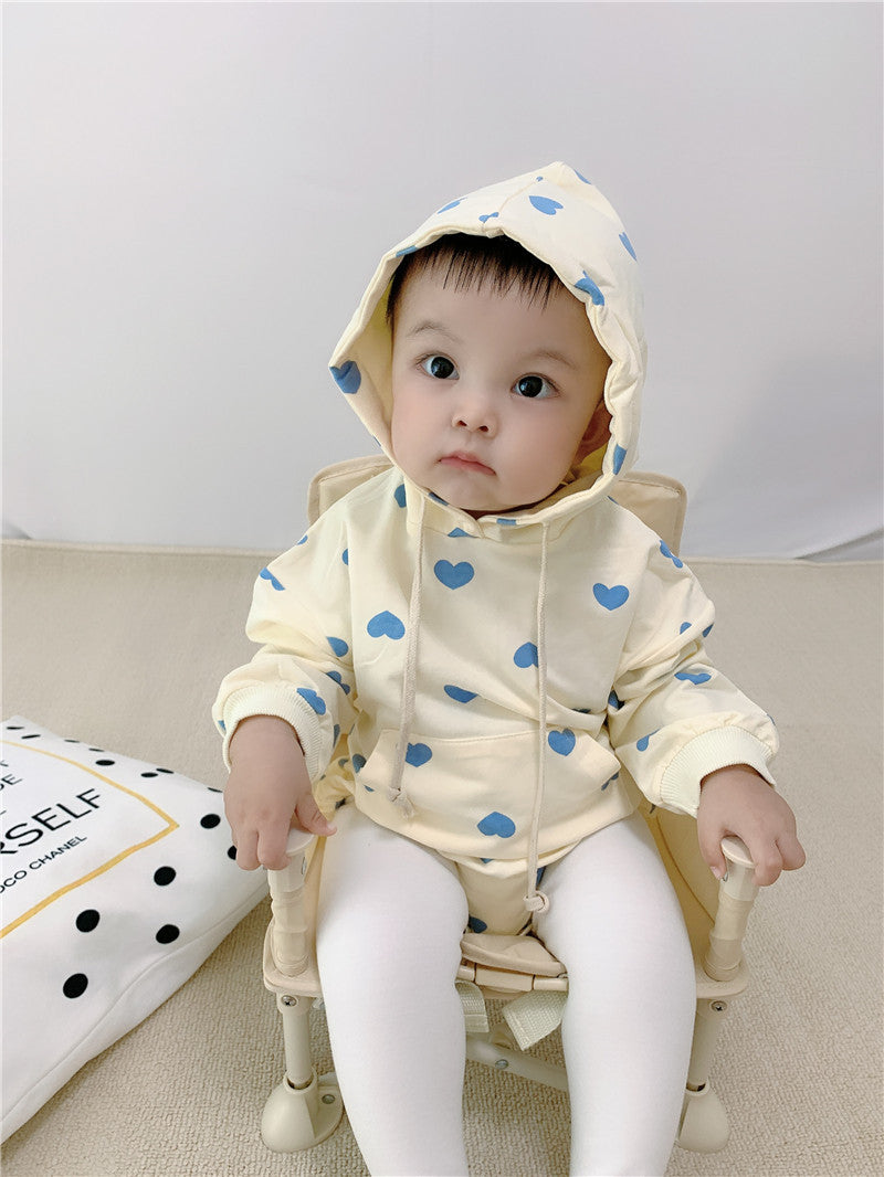 Love Bag Fart Romper Male And Female Baby Foreign Style Jumpsuit