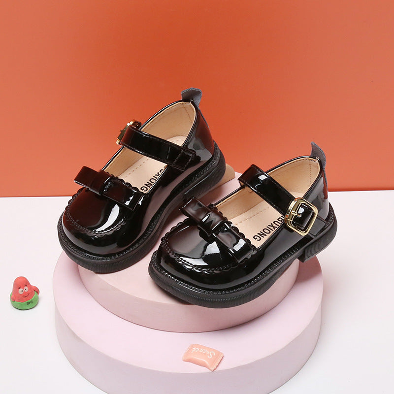 Girls Leather Single Baby Princess Shoes