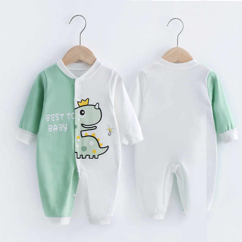 Spring And Autumn Combed Cotton Baby One-piece Long Sleeve