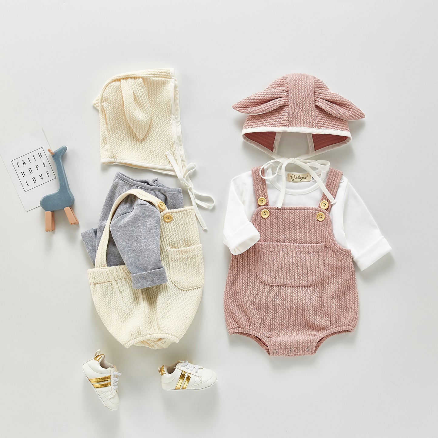 Baby Jumpsuit With Hood Strappy Romper