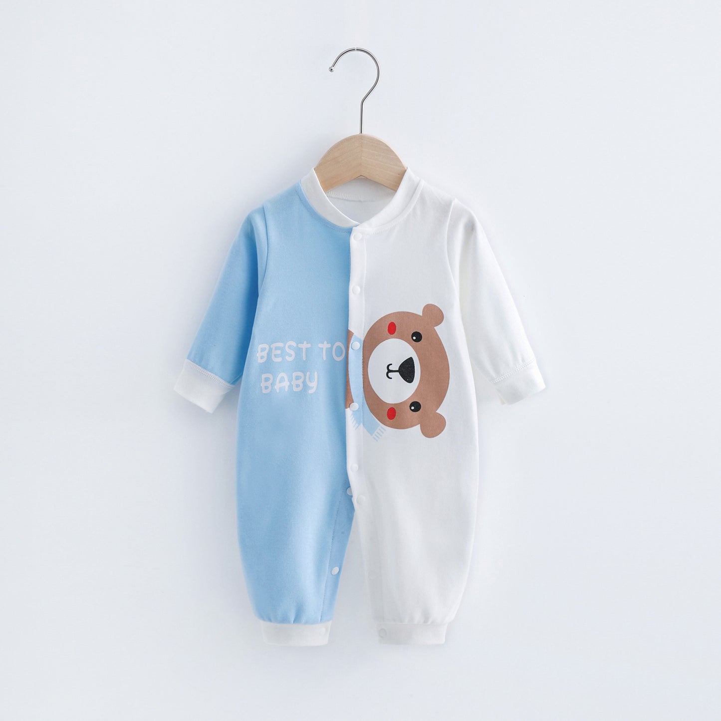 Spring And Autumn Combed Cotton Baby One-piece Long Sleeve